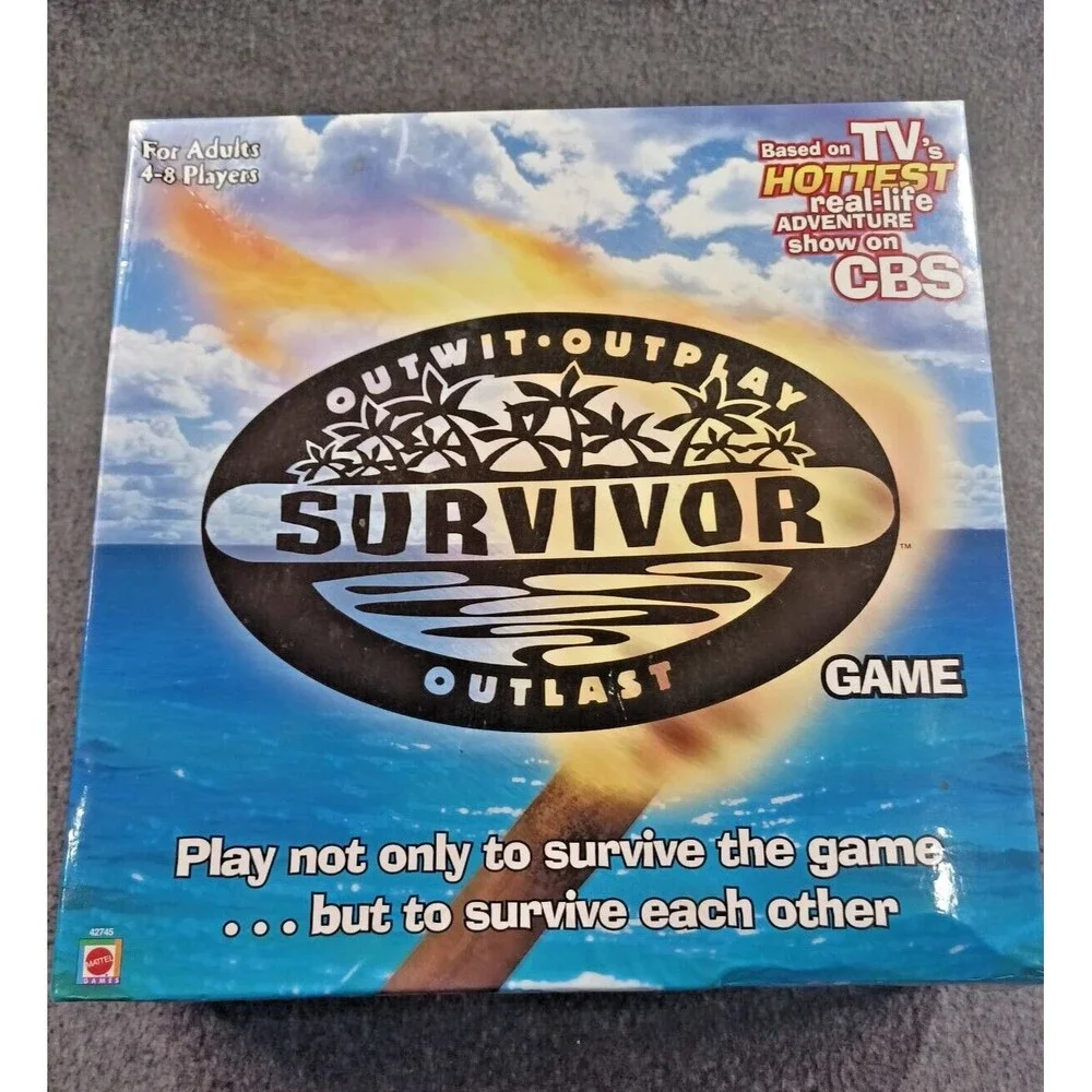 Mattel Survivor Outwit Outplay Outlast Board Game 2000 - See Description